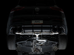 AWE Tuning MK8 Volkswagen Golf R 3in Track Edition Quad Exhaust - Diamond Black Tips
