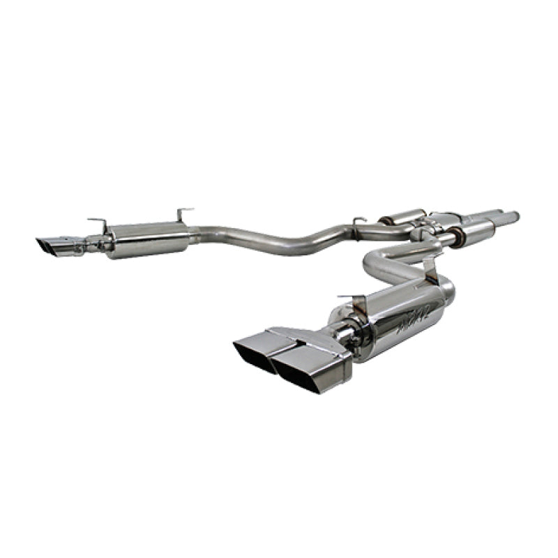 MBRP 08-11 Dodge Challenger SRT8 6.1L Hemi T304 Cat Back Dual Split Rear (view 2)