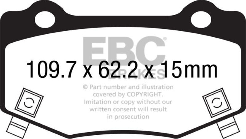 EBC 14+ Chevrolet Corvette Stingray (C7) 6.2 Bluestuff Rear Brake Pads Main image
