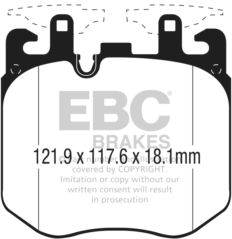 EBC 2019+ BMW X7 Bluestuff Front Brake Pads Main image