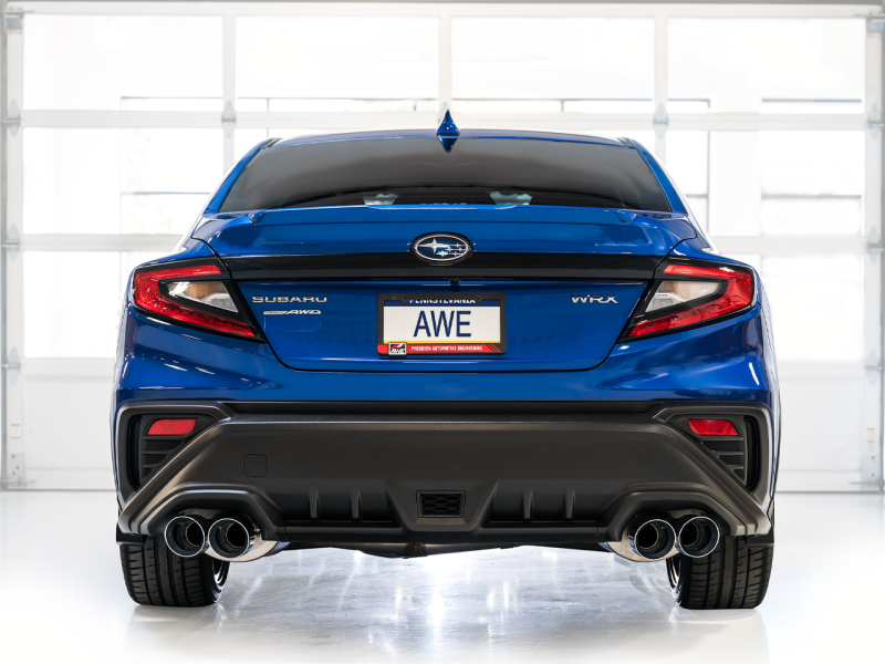 AWE Tuning 22-25 Subaru VB WRX Touring Edition Axle-Back Exhaust - Chrome Silver Tips (view 5)