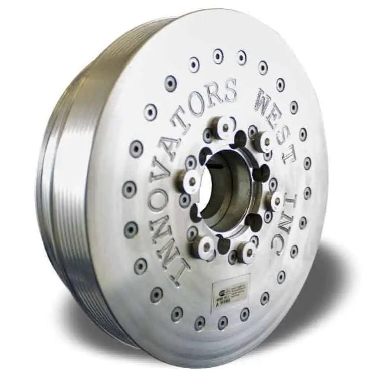 INNOVATORS WEST DAMPER - LS1/LS2/LS3/LS6 CORVETTE - 8-RIB - 15% OVERDRIVE - IW8402 Secondary image