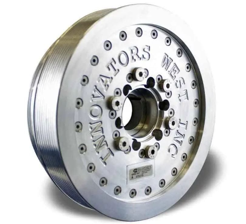 INNOVATORS WEST DAMPER - LS1/LS2/LS3/LS6 CORVETTE - 10-RIB - 15% OVERDRIVE - IW8403