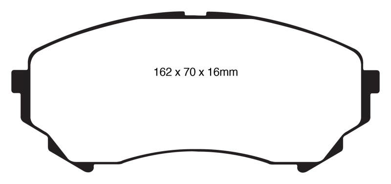 EBC 08-13 Cadillac CTS 3.6 (315mm Rear Rotors) Redstuff Front Brake Pads (view 8)