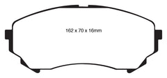 EBC 08-13 Cadillac CTS 3.6 (315mm Rear Rotors) Yellowstuff Front Brake Pads