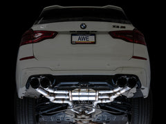 AWE Tuning 20-25 BMW X3 M/M Comp (F97) AWD SwitchPath Axle-Back Exhaust - Diamond Black Tips