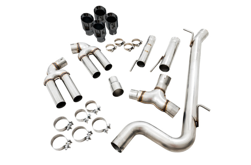 AWE Tuning Audi 8V S3 Track Edition Exhaust w/Diamond Black Tips 102mm (view 4)