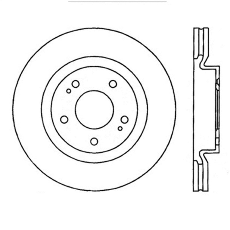StopTech Power Slot 08-09 Evo 10 Slotted Left Front Rotor Main image