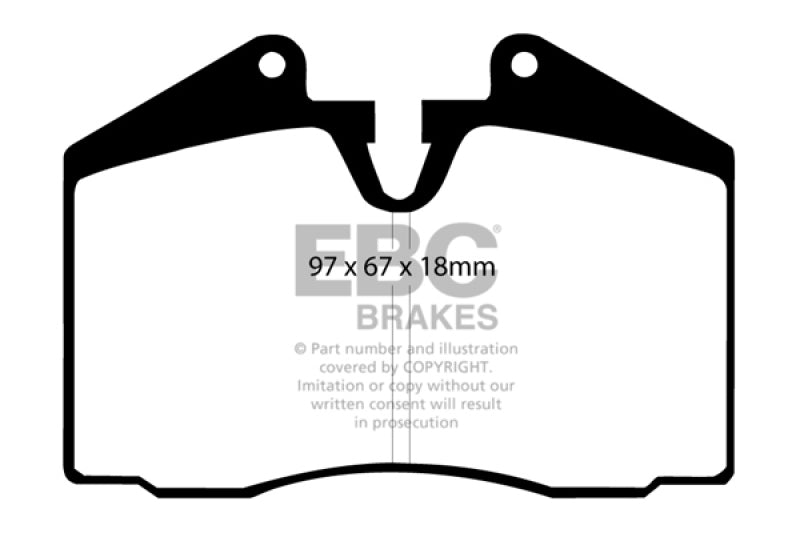 EBC 89-95 Ferrari 348 3.4 Bluestuff Front Brake Pads Main image