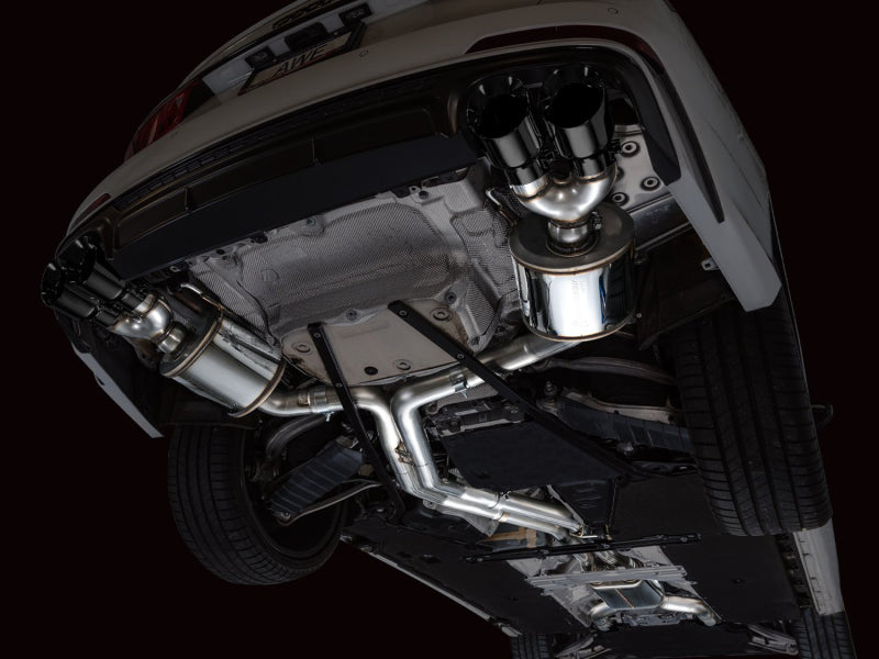AWE Tuning 19-23 Audi C8 S6/S7 2.9T V6 AWD Touring Edition Exhaust - Diamond Black Tips (view 4)