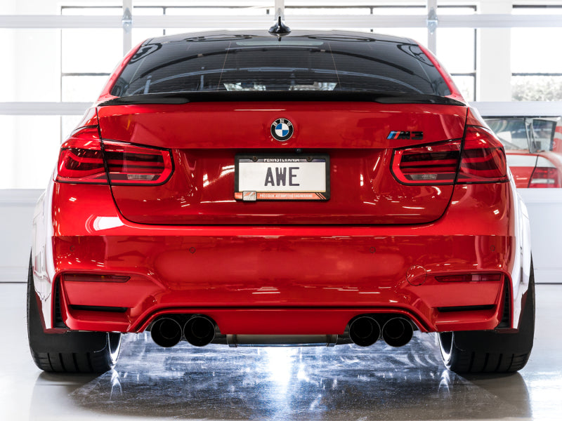 AWE Tuning BMW F8X M3/M4 Track Edition Cat-Back Exhaust - Diamond Black Tips (view 4)