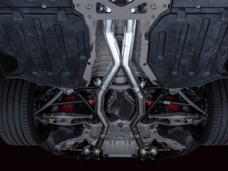AWE Tuning Track Edition Cat-Back Exhaust for BMW G8X M3/M4 - Diamond Black Tips (view 4)