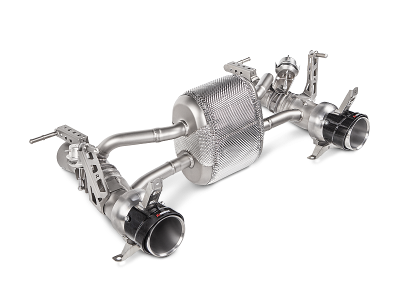 Akrapovic 16-17 Ferrari 488 GTB/488 Spyder Slip-On Line (Titanium) w/ Carbon Tips Secondary image