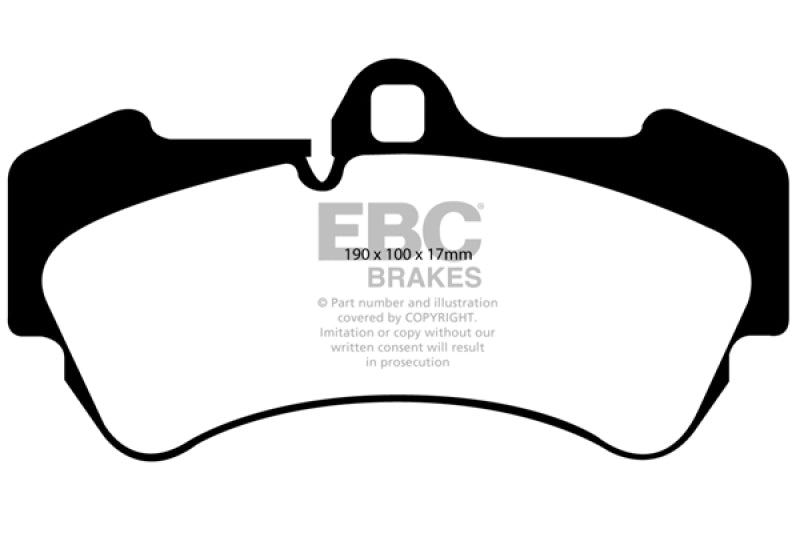 EBC 04-07 Porsche Cayenne 3.2 Yellowstuff Front Brake Pads (view 3)