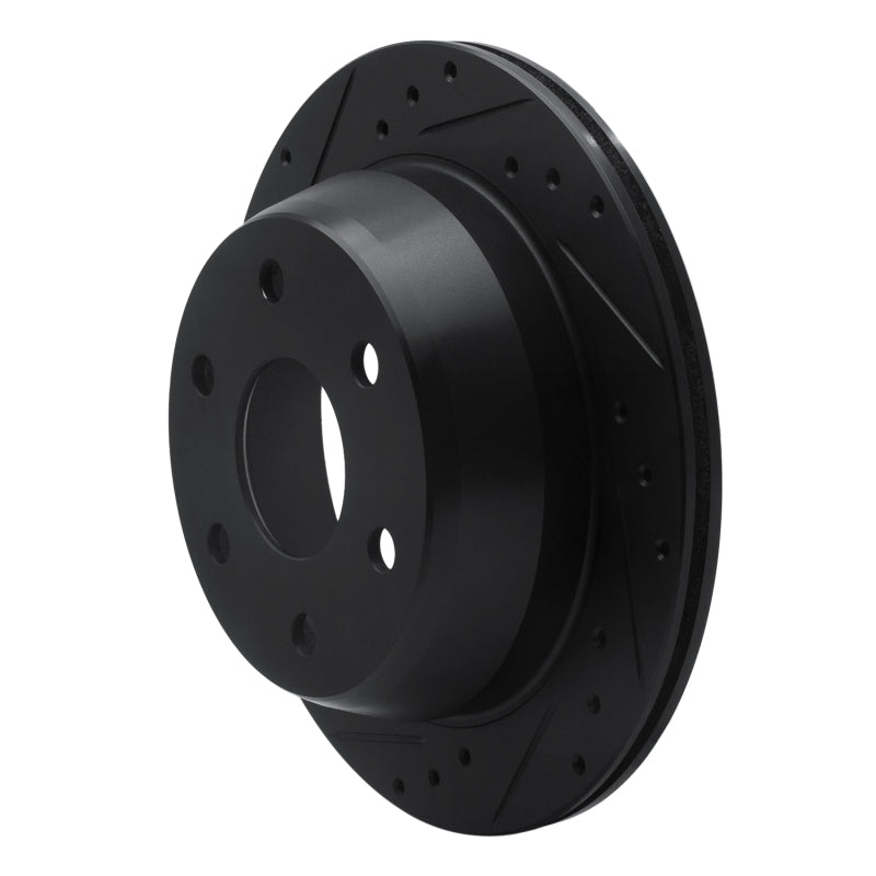 R1 99-07 Chevrolet AVALANCHE 1500 Rear Left Drilled & Slotted Black Brake Rotor Secondary image