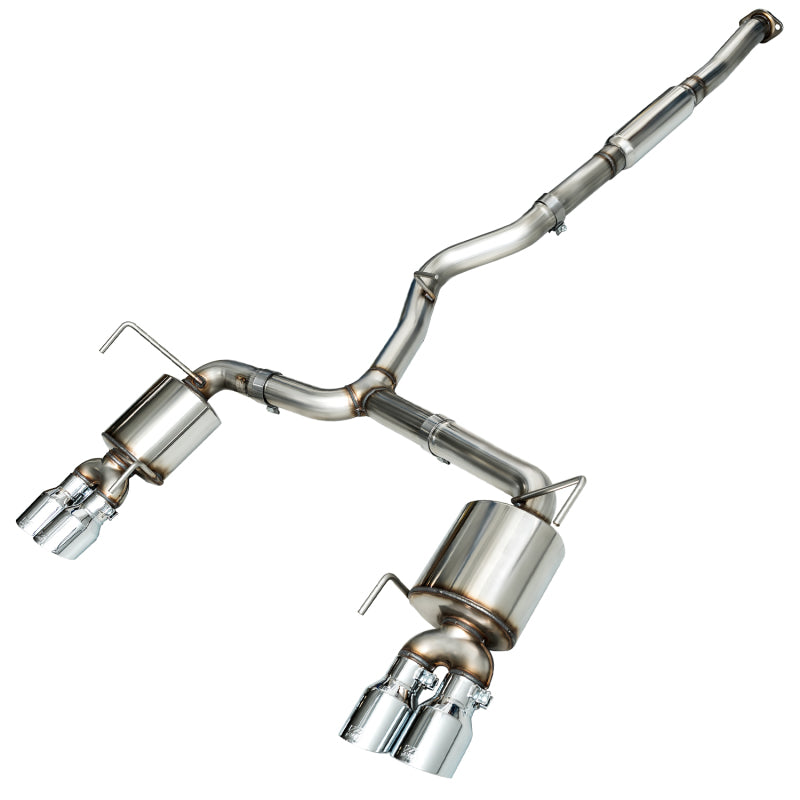 AWE Tuning 2015+ Subaru WRX VA Sedan Touring Edition Exhaust - Chrome Silver Tips (102mm) Main image