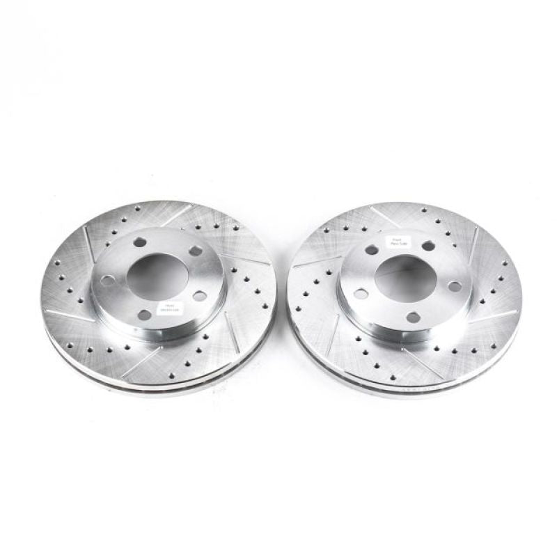 Power Stop 94-04 Ford Mustang Front Evolution Drilled & Slotted Rotors - Pair Main image