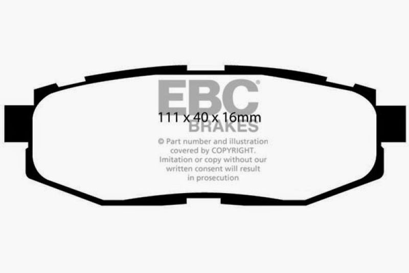 EBC 12+ Scion FR-S 2 Greenstuff Rear Brake Pads (view 3)