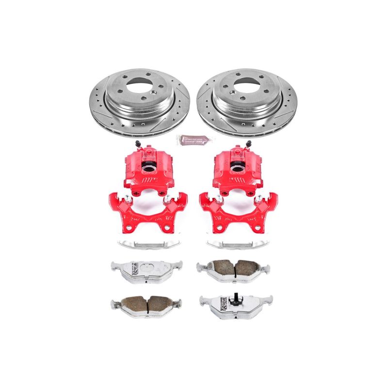 Power Stop 95-99 BMW M3 Rear Z26 Street Warrior Brake Kit w/Calipers Main image