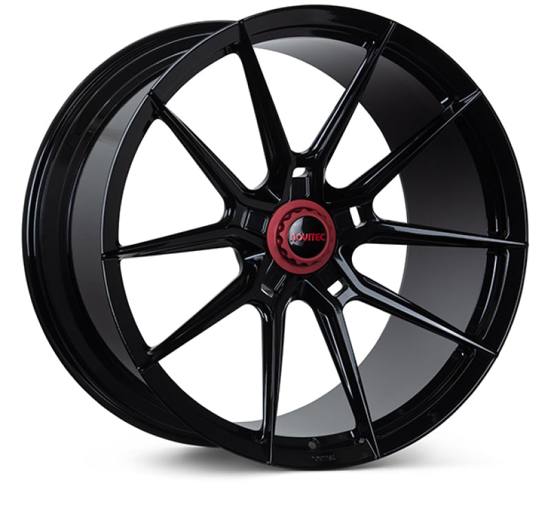 Vossen x Novitec NF10 21x9.5 / 5x114.3 / ET38 - Gloss Black Wheel - (Ferrari 296 - Front) Secondary image