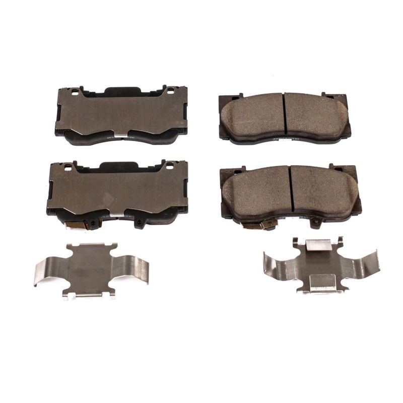 Power Stop 15-19 Ford Mustang Front Z17 Evolution Ceramic Brake Pads w/Hardware Main image