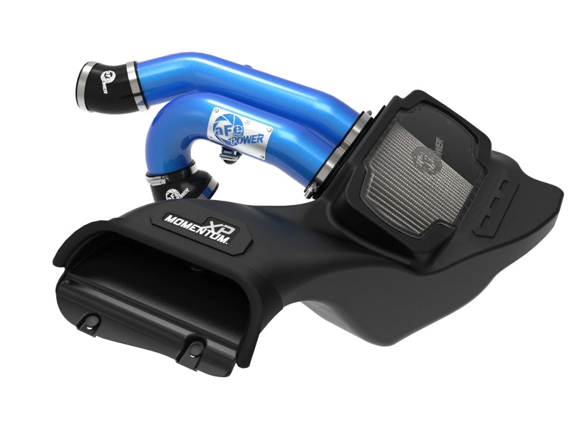 aFe 21-22 Ford F-150 Raptor V6-3.5L(tt) Momentum XP Cold Air Intake System Blue w/ Pro Dry S Filter Main image