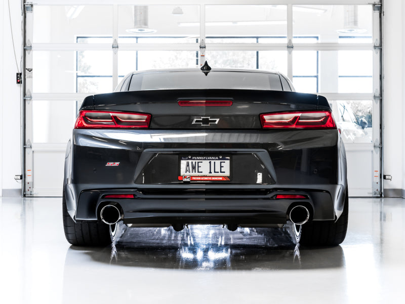 AWE Tuning 16-18 Chevrolet Camaro SS Axle-Back Exhaust - Touring Edition (Chrome Silver Tips) (view 3)