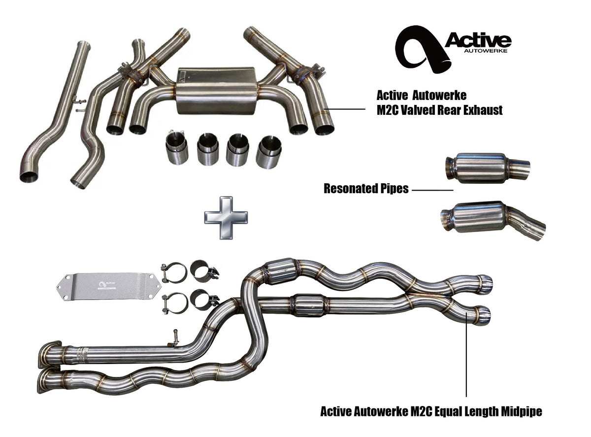 F87 M2C Exhaust Bundle Equal Length Resonated