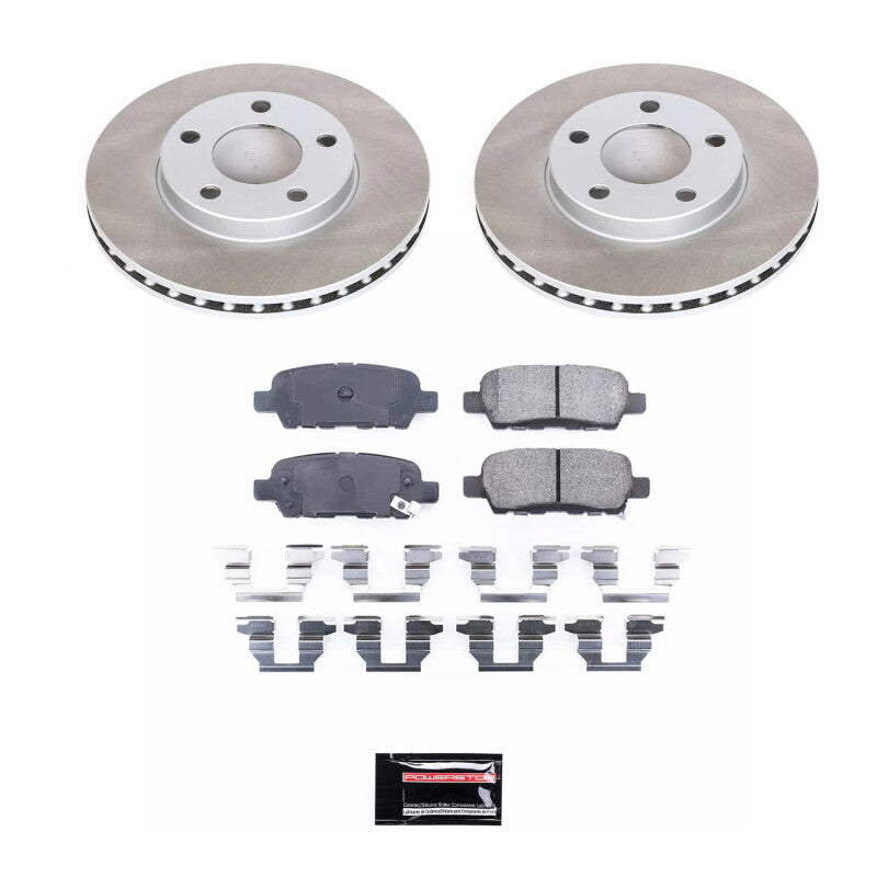Power Stop 09-14 Nissan Maxima Rear Semi-Coated Rotor Kit Main image