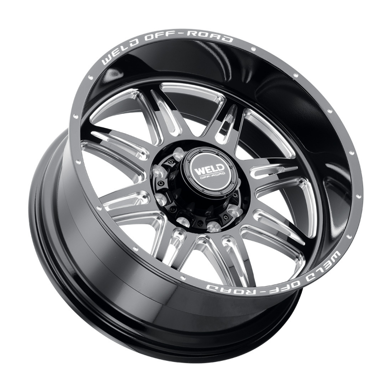 Weld Cheyenne 20x10 / 8x180 / 4.75 BS / 124.3 HB - Gloss Black Milled - Non-BL Wheel (view 2)