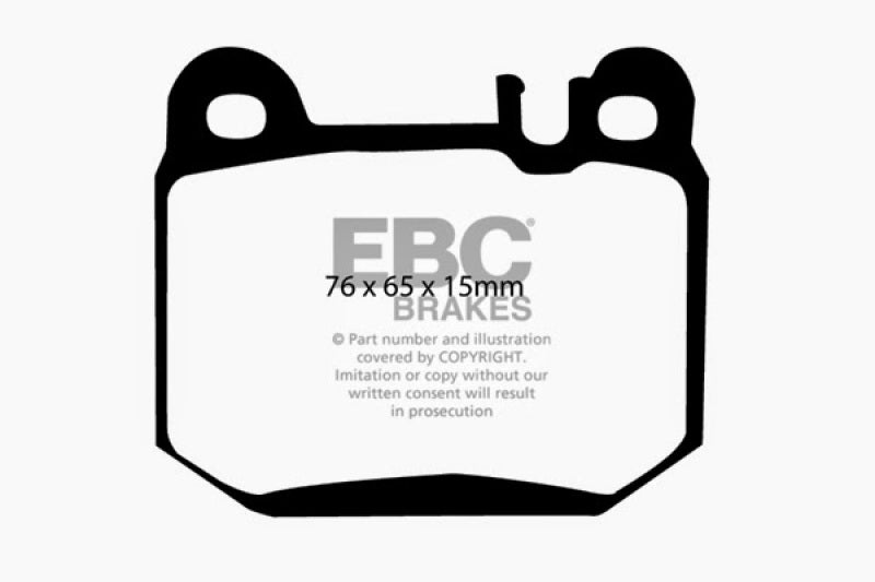 EBC 04-07 Maserati Quattroporte 4.2 Yellowstuff Rear Brake Pads (view 5)