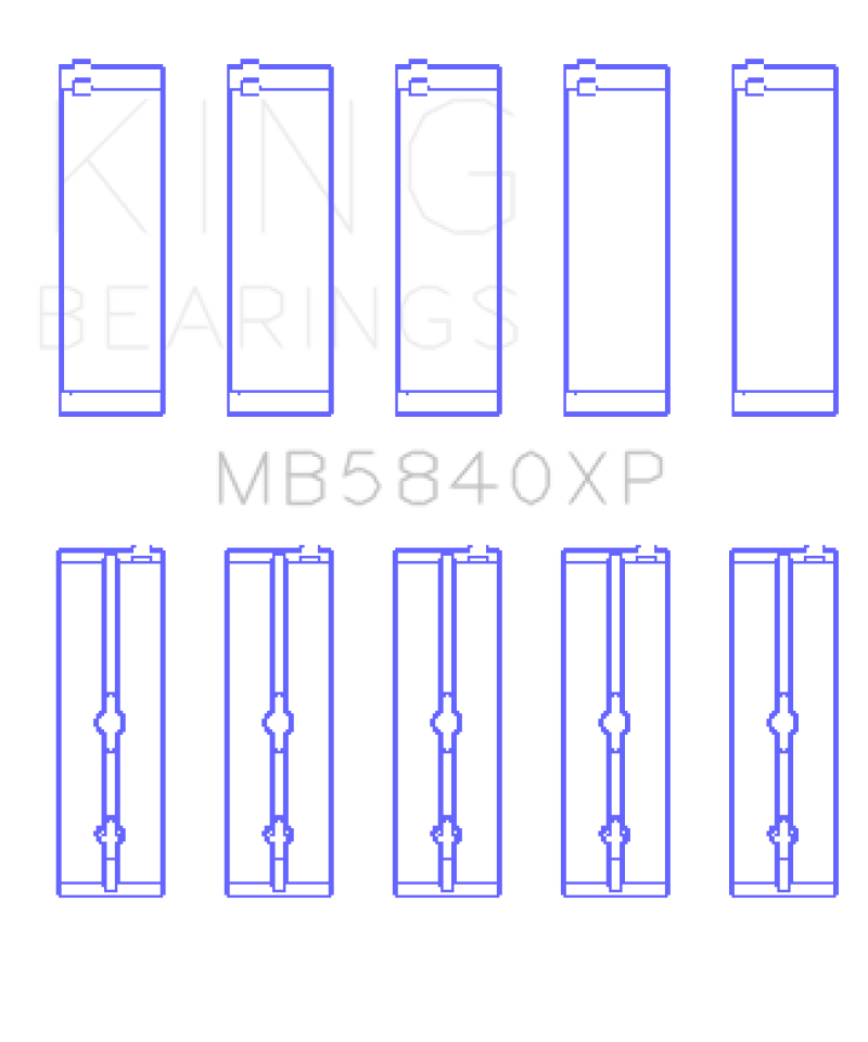 King Engine Bearings Chrysler/Dodge Gen 3 Hemi 5.7L/6.1L/6.4L Crankshaft Main Bearing Set (Set of 5) (view 2)
