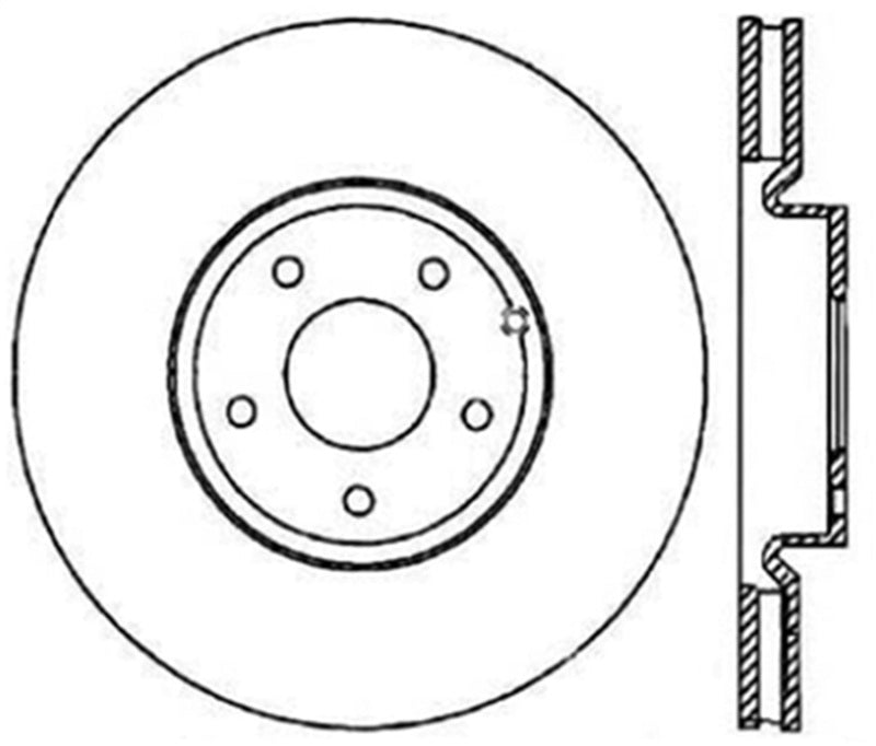 StopTech SportStop 6/02-08 Nissan 350Z / 8/02-04 Infiniti G35 Slotted & Drilled Rear Left Rotor Main image
