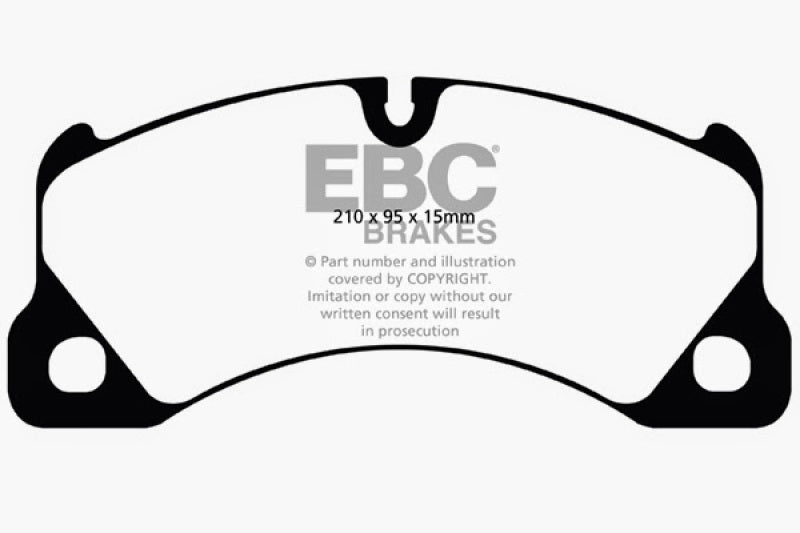 EBC 10+ Porsche Cayenne 3.0 Supercharged Hybrid Extra Duty Front Brake Pads (view 2)