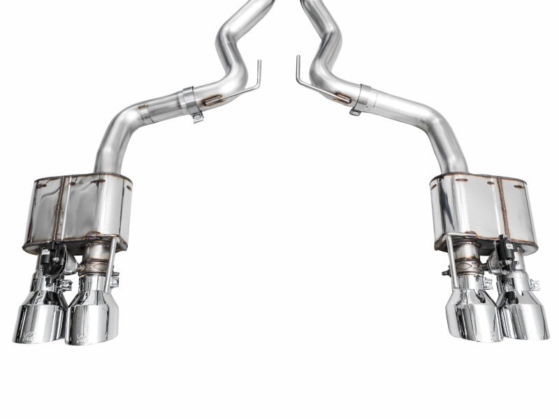 AWE 2024 Ford Mustang GT Fastback S650 RWD SwitchPath Cat-Back Exhaust w/ Quad Chrome Silver Tips (view 14)