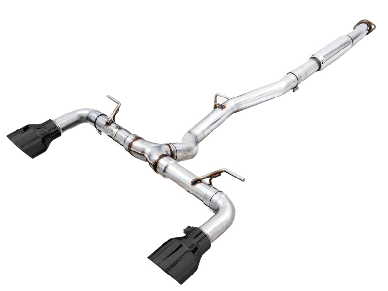 AWE Tuning Subaru BRZ / Toyota GR86 / Toyota 86 Track Edition Cat-Back Exhaust- Diamond Black Tips Main image