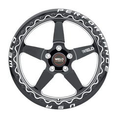 Weld S904 15x10 Ventura Beadlock 5x114.3 ET25 BS6.5 Gloss BLK MIL DIA 78.1