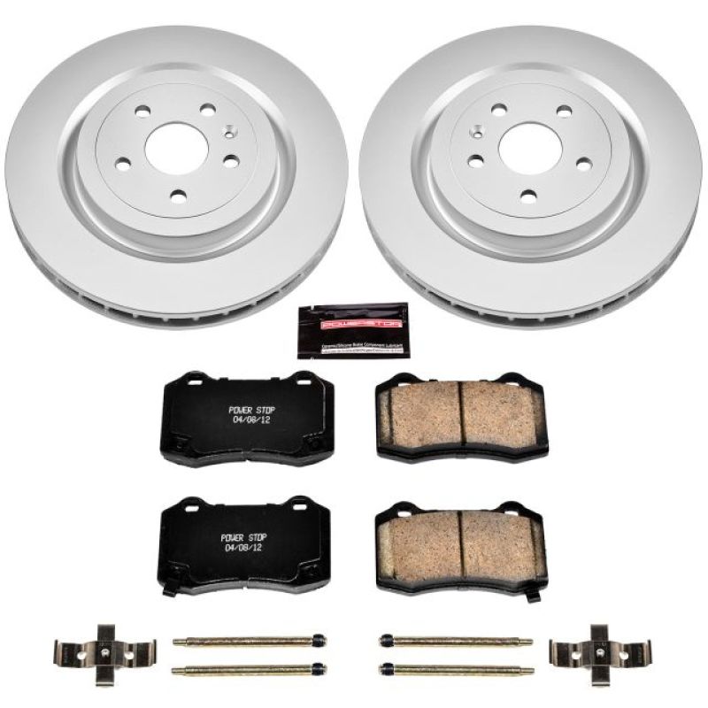 Power Stop 09-15 Cadillac CTS Rear Z17 Evolution Geomet Coated Brake Kit Main image