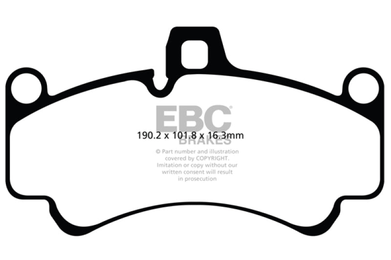 EBC 01-03 Porsche 911 (996) (Cast Iron Rotor only) 3.6 Twin Turbo GT2 Bluestuff Front Brake Pads Main image