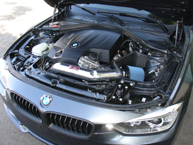 Injen 12-13 BMW 335i (N55) 3.0L L6 (turbo) AUTO TRANS ONLY Wrinkle Black Short Ram Intake w/ MR Tech (view 4)