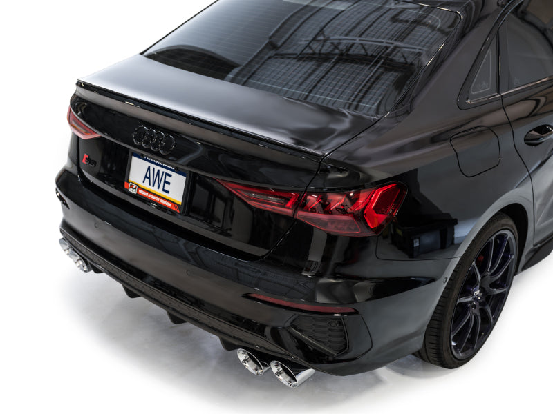 AWE Tuning 22-24 Audi 8Y S3 Touring Edition Exhaust - Chrome Silver Tips (view 7)
