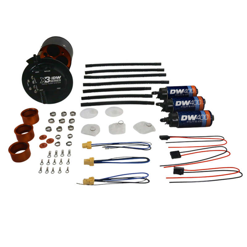 DeatschWerks 2015+ Ford F150 Coyote X3 Series Fuel Pump Module W/ Triple DW400 Fuel Pumps Main image