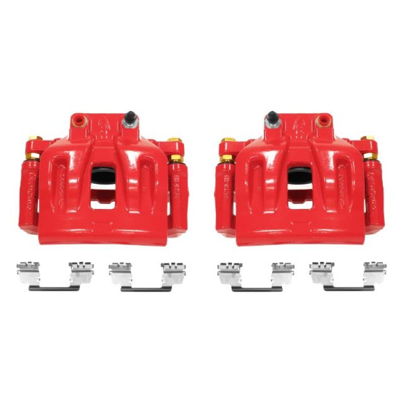 Power Stop 12-17 Chrysler 300 Front Red Calipers w/Brackets - Pair Main image