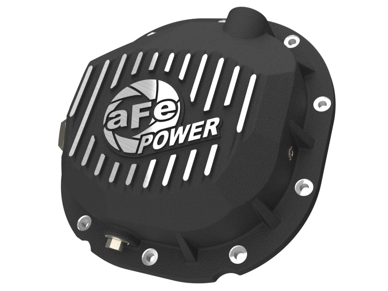 aFe 90-14 Ford F-150 Rear Differential Cover - Black w/ Machined Fins Main image