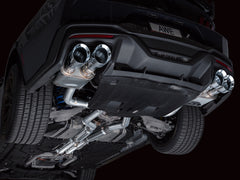AWE 2024 Ford Mustang Dark Horse S650 RWD SwitchPath Cat-Back Exhaust w/ Quad Chrome Silver Tips