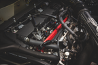AMS Performance 08-15 Mitsubishi EVO X CNC Machined Aluminum Fuel Rail w/Pulsation Dampener - Red (view 3)