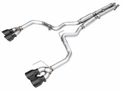 AWE 2024 Ford Mustang Dark Horse S650 RWD Track Edition Cat-Back Exhaust w/ Quad Diamond Black Tips