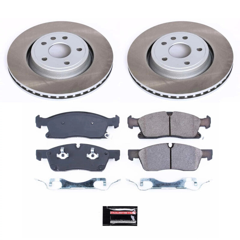 Power Stop 11-12 Jeep Grand Cherokee Front Semi-Coated Rotor Kit Main image