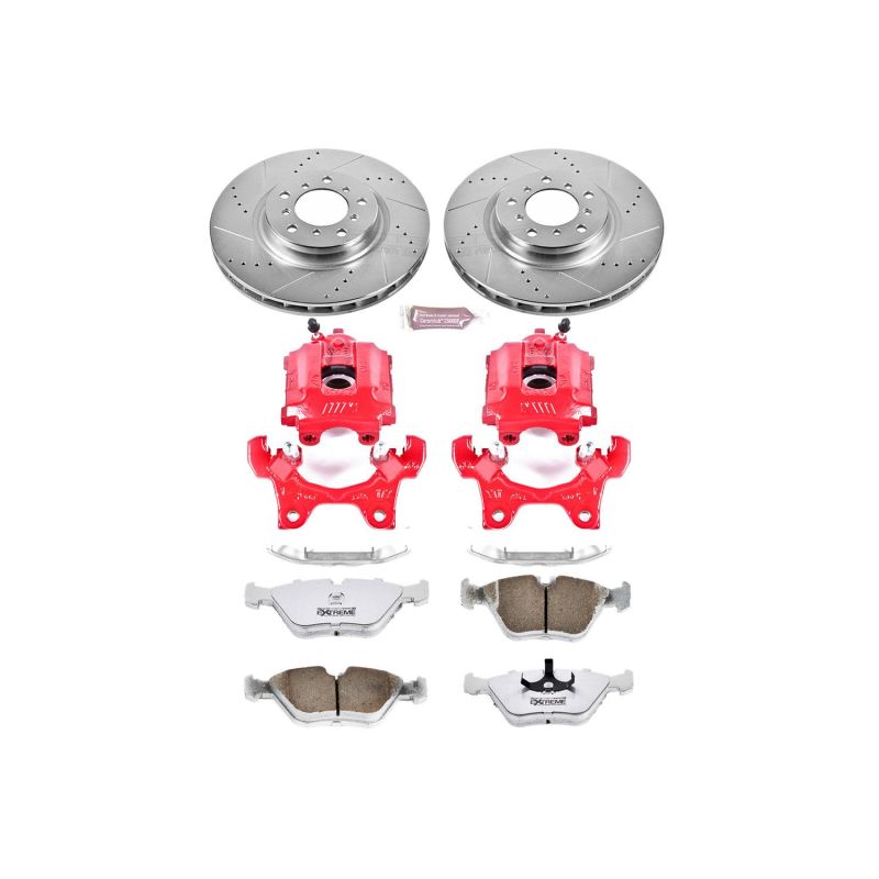 Power Stop 95-99 BMW M3 Front Z26 Street Warrior Brake Kit w/Calipers Main image