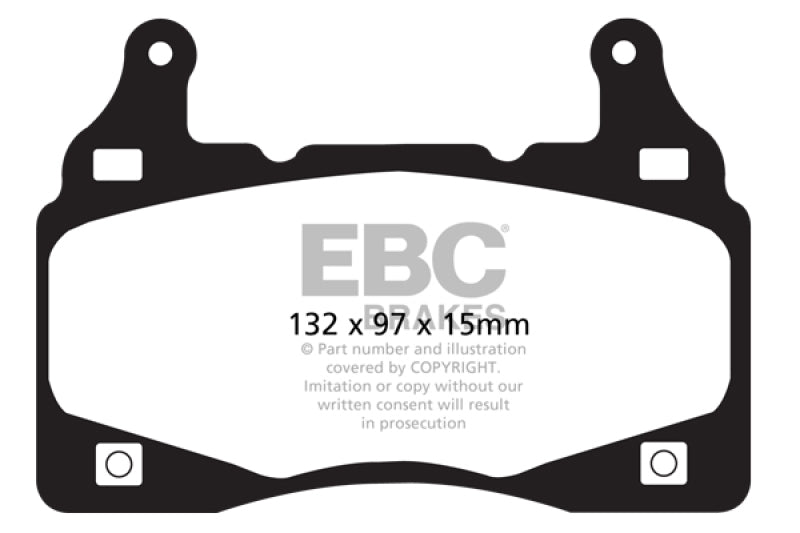 EBC 11-15 Chevrolet Camaro (5th Gen) 6.2 Redstuff Front Brake Pads Main image